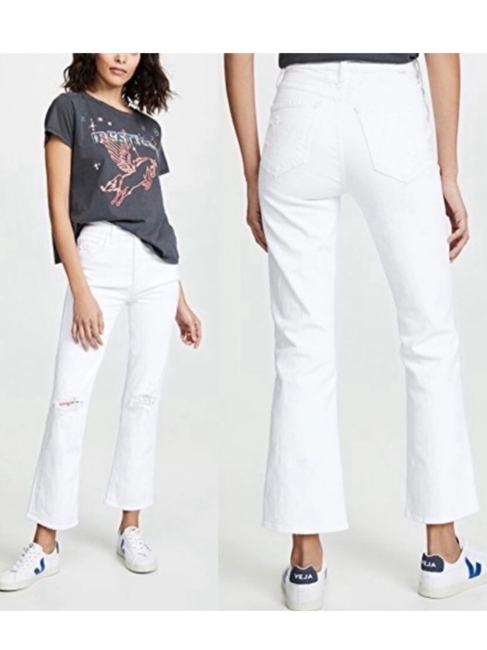 MOTHER SUPERIOR The Tripper White
Distressed Jeans in Almost Innocent